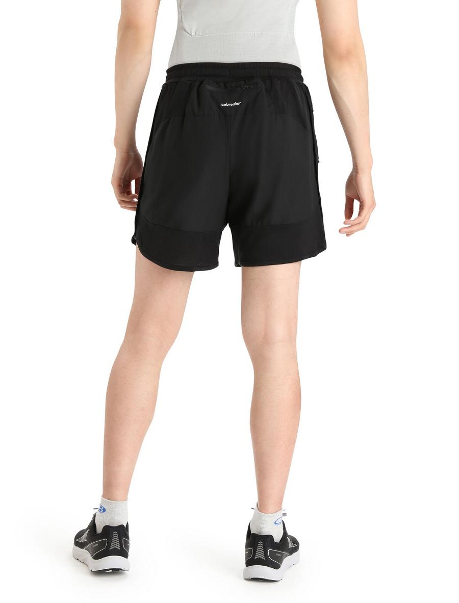 Black Icebreaker ZoneKnit™ Merino Men's Shorts | AU 1110BEXC